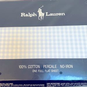 Ralph Lauren FULL FLAT SHEET 100% cotton in orig pckg brand new 3 avail